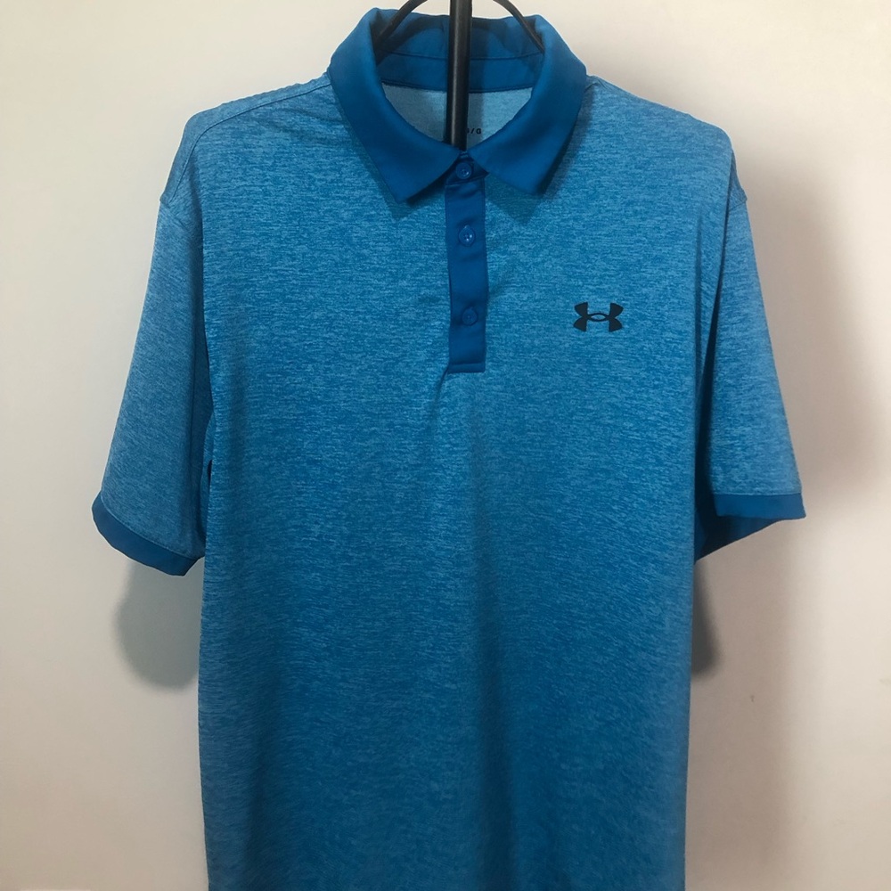 Under Armour Men’s Bright Blue Heather Performance Polo